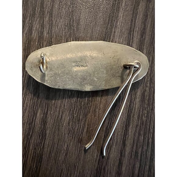 Vintage Mexican Abalone & Mother Of Pearl Flower Hair Clip Barrette - Picture 4 of 5